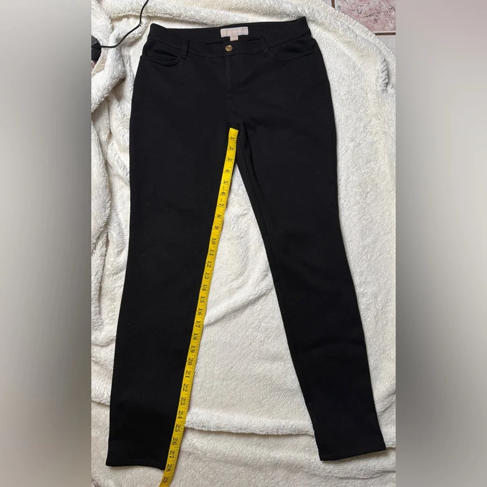 Michael Kors Black Slim-Fit Pants with Logo Accent